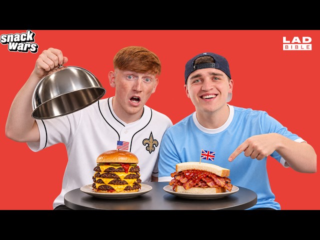 Angry Ginge & Tays Try UK vs US Food in AMERICA | Snack Wars: World Tour