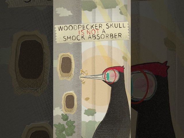 How Does a Woodpecker's Brain Survive the Hammering? #animals #science #myths
