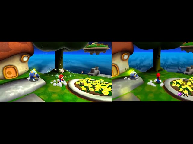 super mario galaxy wii vs ps2
