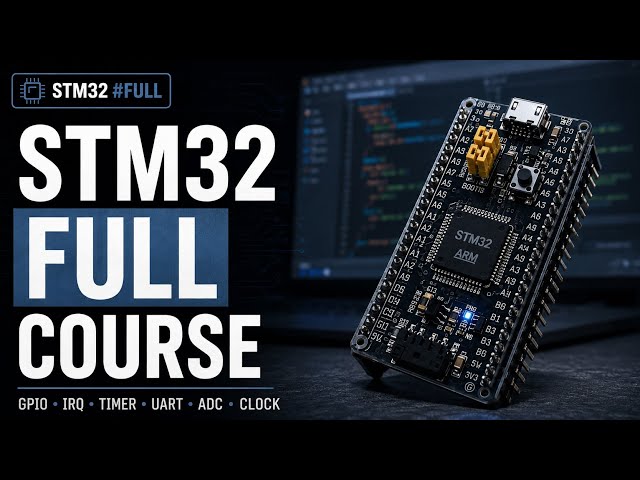 STM32 Programming for Beginners | Bare-Metal Registers, GPIO, ADC, Clock, Timers & UART