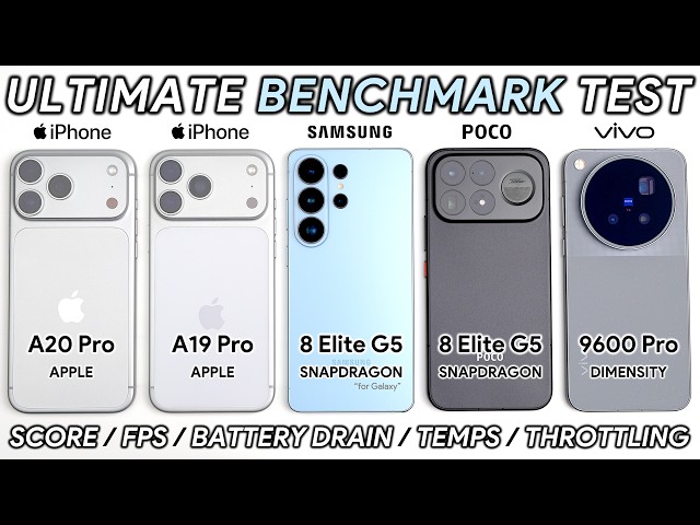 iPhone 18 Pro Max vs 17 Pro Max / S26 Ultra / POCO F9 Ultra / Vivo X500 Pro Max Benchmark Test