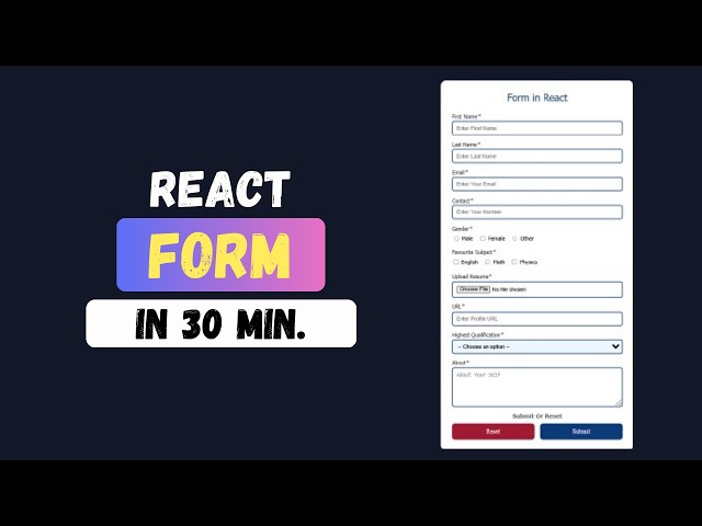 How to Create Form in React | Learn React Form