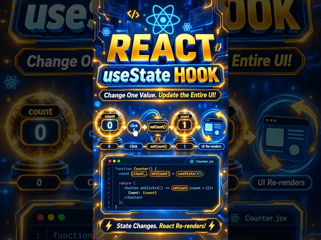 React useState #coding #reactjs #frontend #javascript #shorts #shortvideo #programming #trending