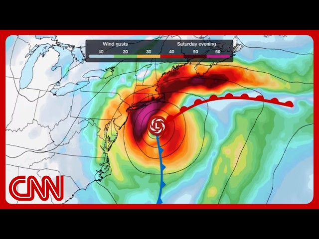 Rare nor'easter storm begins pounding East Coast shores