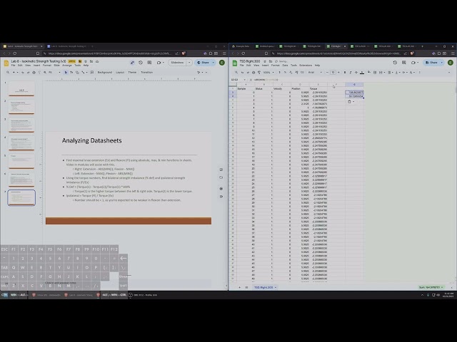 KNH 468L - Lab 8 Calculations