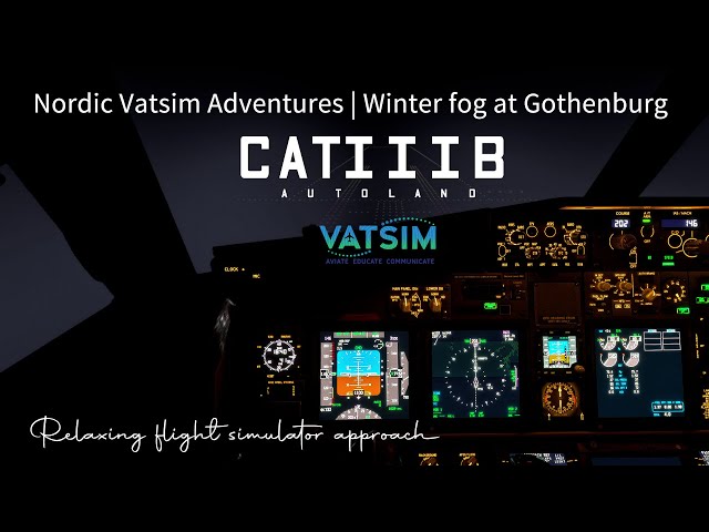 Nordic Vatsim Adventures | Winter Fog at Gothenburg | Stunning ZERO VIS Approach | 2K HDR
