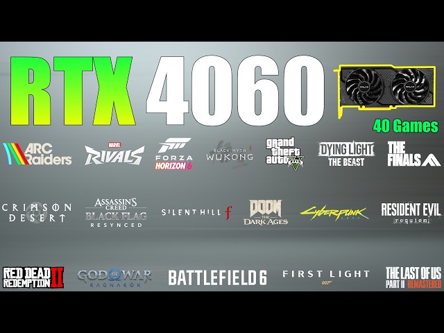 RTX 4060 – Is 8GB Still Worth Buying in 2026? (40 Games Tested)