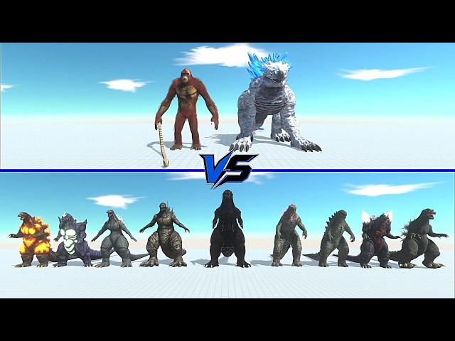 Shimo x Skar King vs All Godzilla - Animal Revolt Battle Simulator | ARBS