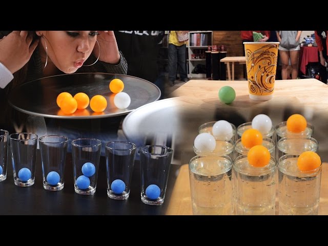 6 Creative Party Games With Ping Pong Balls (Minute to Win It)[PART 1]