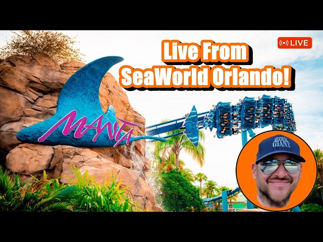 🔴LIVE SeaWorld Orlando - Coasters, Orcas & Dolphin Shows, Seals, Sharks, Penguins & More!