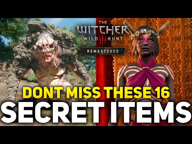 Witcher 3 Remastered -  16 Secret Unique Items That Most Players Miss (Early Game)