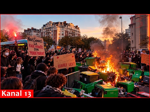Protesters block entrance to Paris high school as protests rattle France's government