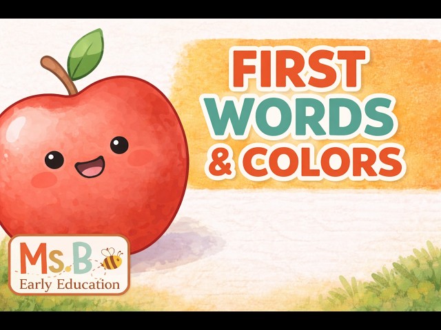 🌈Learn Colors for Toddlers 🍎 Fruits & First Words for Babies | Best Toddler Learning in English ESL