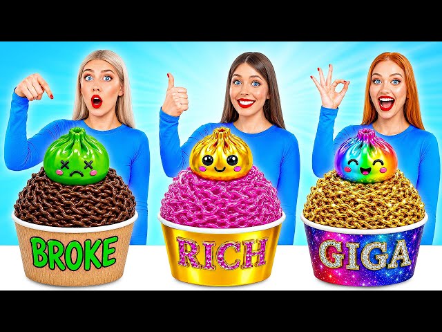 Rich vs Broke vs Giga Rich Food Challenge | Tasty Kitchen Recipes by Multi DO Smile