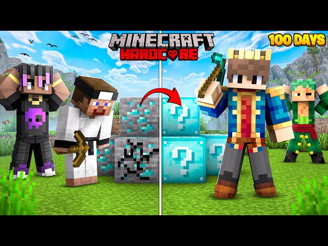 100 Days But ORES ARE BLOCK In Minecraft Hardcore 😱