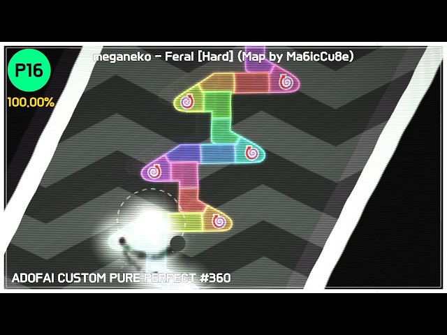 [ADOFAI Custom Pure Perfect #360] meganeko - Feral [Hard] (Map by Ma6icCu8e)