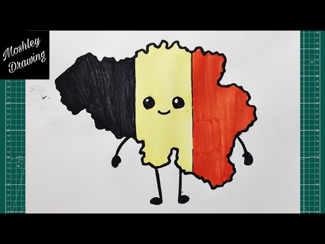 How to Draw Belgium Map Cartoon Step by Step