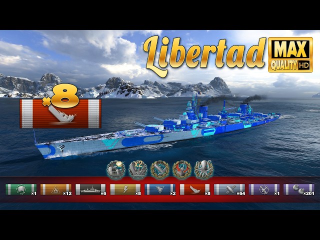 Battleship Libertad extreme domination | World of Warships