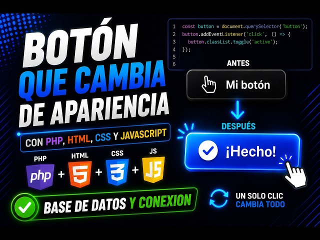 BOTON con PHP, JS y MySQL #1: Creamos la base de datos y la conexión con PHP