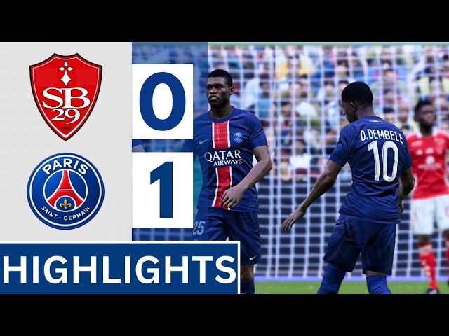 HIGHLIGHTS | Brest vs Paris Saint-Germain | French Ligue 1 | Football Game Play
