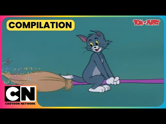 Tom Takes His Chase to the SKY!🧹🚀| Tom and Jerry🐭| Halloween Special👻| @cnindia​