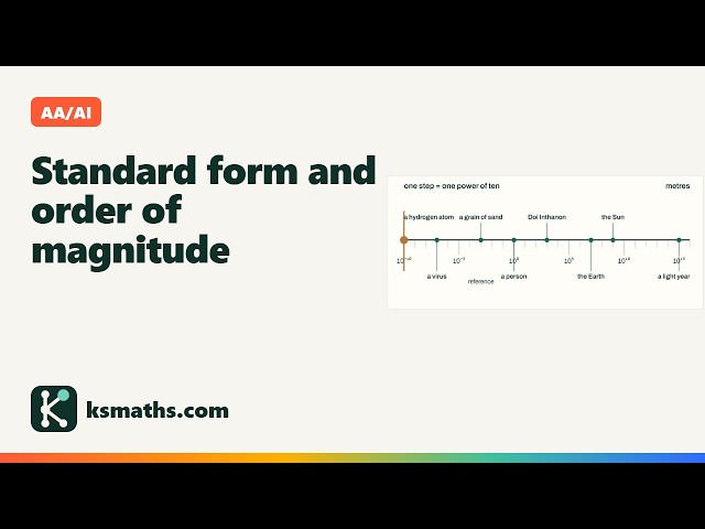 AA/AI - Topic 1 - Standard form and order of magnitude