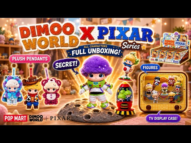 🚀 I Pulled the SECRET! DIMOO WORLD x PIXAR Series Full Unboxing + Shake Tips