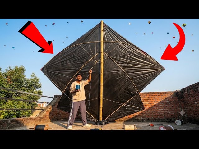 Duniya ki sabse bdi patang 🪁 uda di chaat se??!!#viral#vlogs#patang#kites#kiteflying #kitefestival 