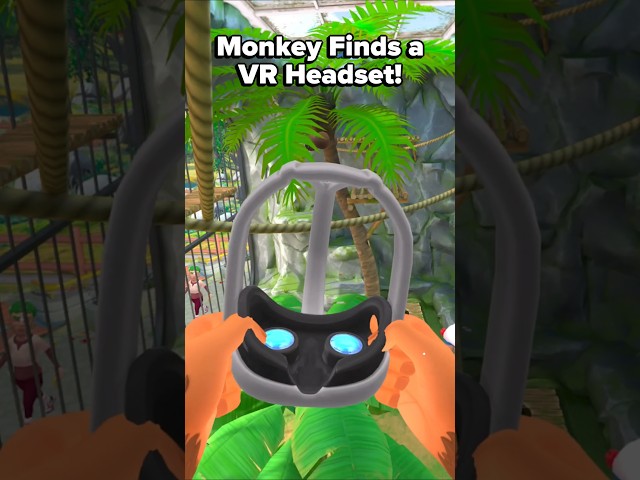 Monkey Finds VR Headset - I Am Monkey #iammonkey #vr #virtualreality #gaming #quest2 #quest3
