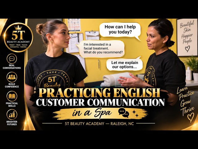 Practicing English Customer Communication in a Spa 💬 | 5T Beauty Academy