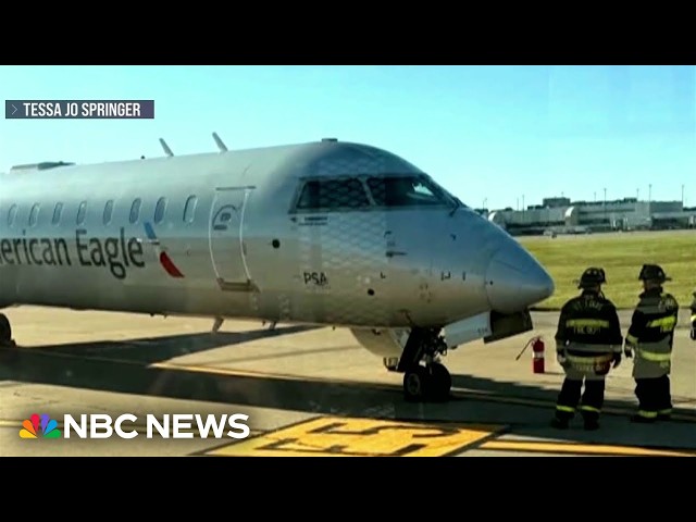 Oxygen masks drop during mid-air flight emergency