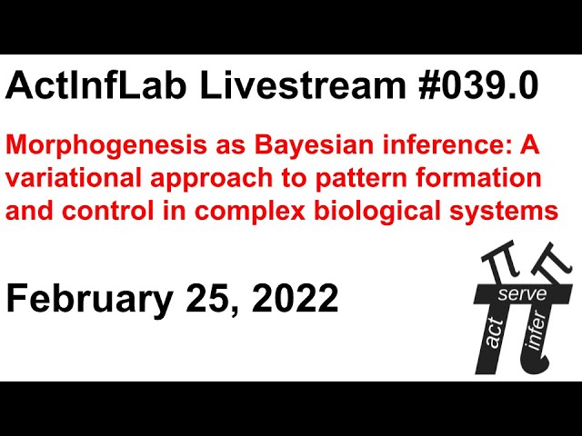 ActInf Livestream #039.0 ~ "Morphogenesis as Bayesian inference"