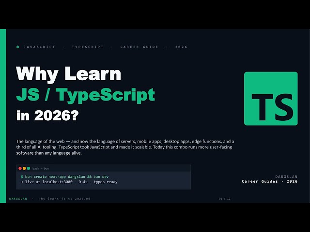 Why Learn JS / TypeScript in 2026? (Honest Answer)