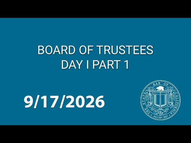 Board of Trustees 9-17-2026 Part 1
