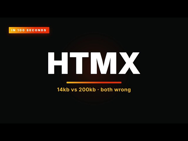 HTMX in 100 Seconds