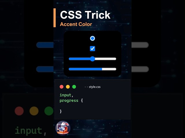 CSS Accent Color Change | CSS Tips and Tricks #shorts #coding #webdevelopment