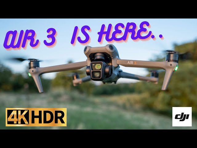 DJI AIR 3 IS HERE - UNBOXING & FIRST TEST - TUSCAN HILLS - 4K HDR MODE