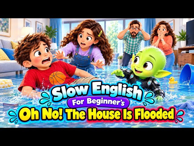 Oh No! The House Is Flooded! 💦 | Then Everything Goes Wrong! 😱 | Slow English Listening Story | 