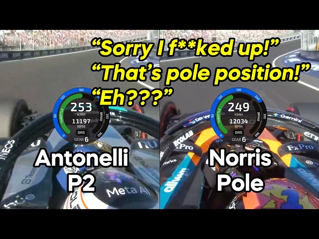 Norris "Sorry I f**ked up!" Engineer "P1!" Norris "Eh???"