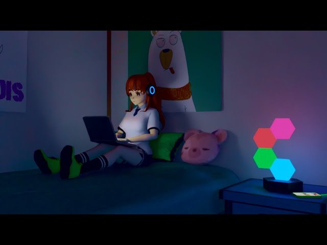 Made a 360 degree music video for a chill lofi beat!