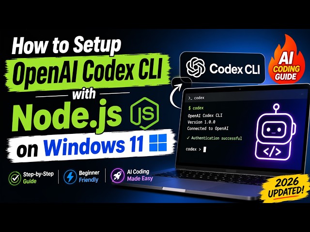 How to Setup OpenAI Codex CLI with Node js on Windows 11 🔥 AI Coding Guide (2026)
