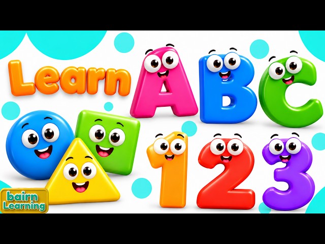 Toddler Learning Videos For 5 Year Olds | ABCs, 123s Shapes, and Nursery Rhymes