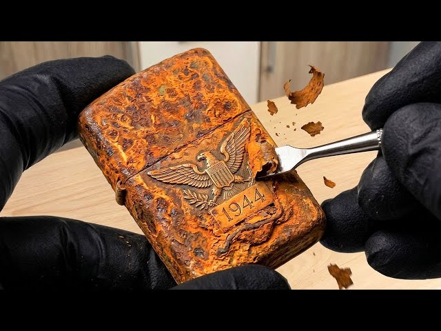 Very few people know about method! Zippo Lighter Restoration, 24 carat gold plated