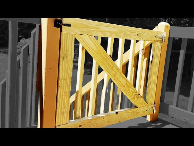 Complete Wood Deck Gate Build with Bracing