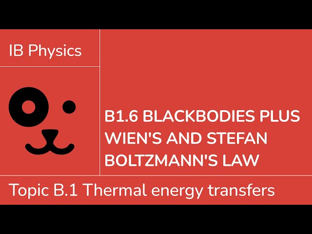 B1.6 Blackbodies plus Wien's and Stefan Boltzmann's law [IB Physics SL/HL]
