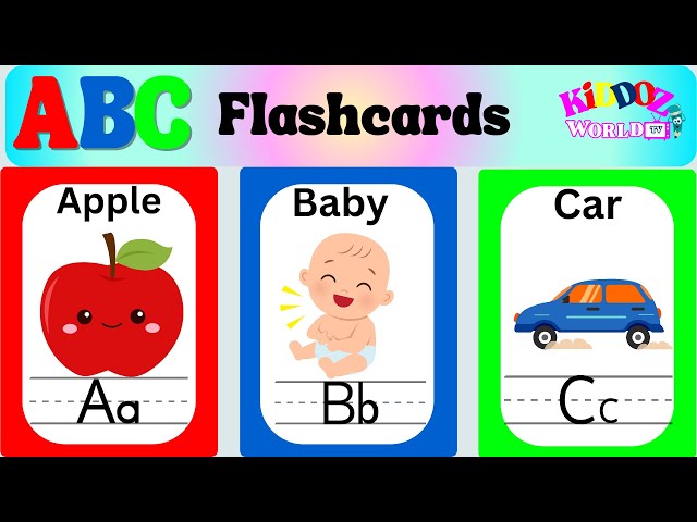 ABC Flashcards |Learning the Letters of the English Alphabet | English vocabulary for kids