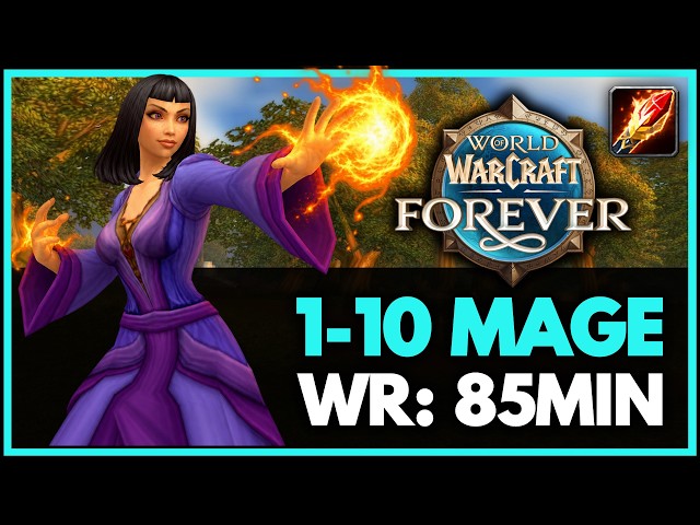 World Record MAGE Starting Route | WoW Forever Speedrun (1–10 in 85min)