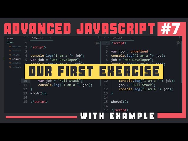 #1 Exercise on Advanced JavaScript Tutorial in Hindi