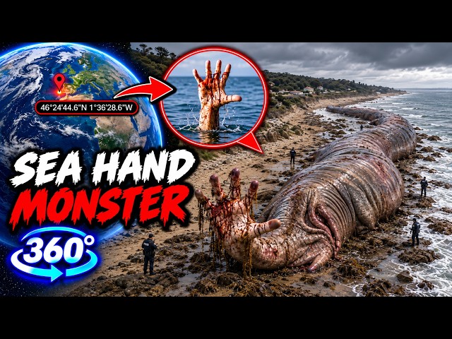 VR 360° - Terrifying Sea Hand Monster Washed Ashore – Found on Google Earth!