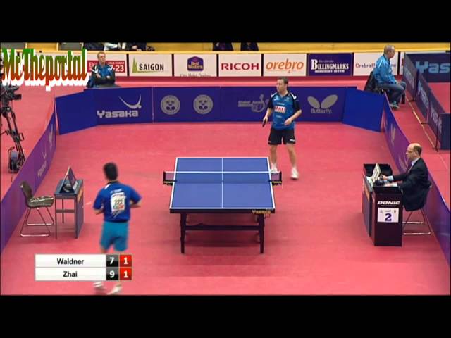 Table Tennis - Jan Ove Waldner Vs Zhai Yujia - Safir Open 2014